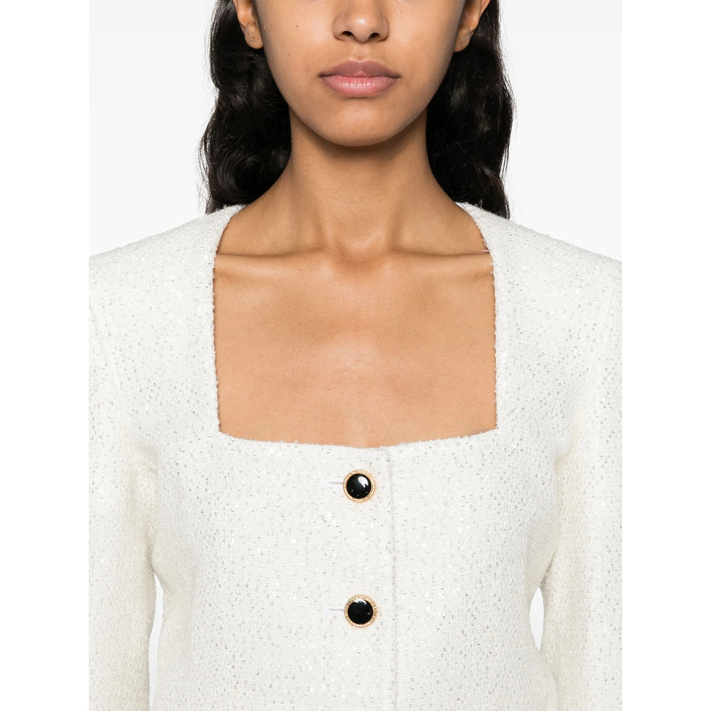 Alessandra Rich White Jackets - Tweed Jackets Women