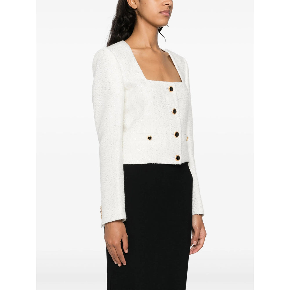 Alessandra Rich White Jackets - Tweed Jackets Women