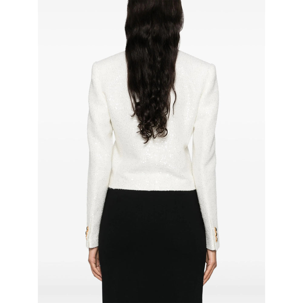 Alessandra Rich White Jackets - Tweed Jackets Women