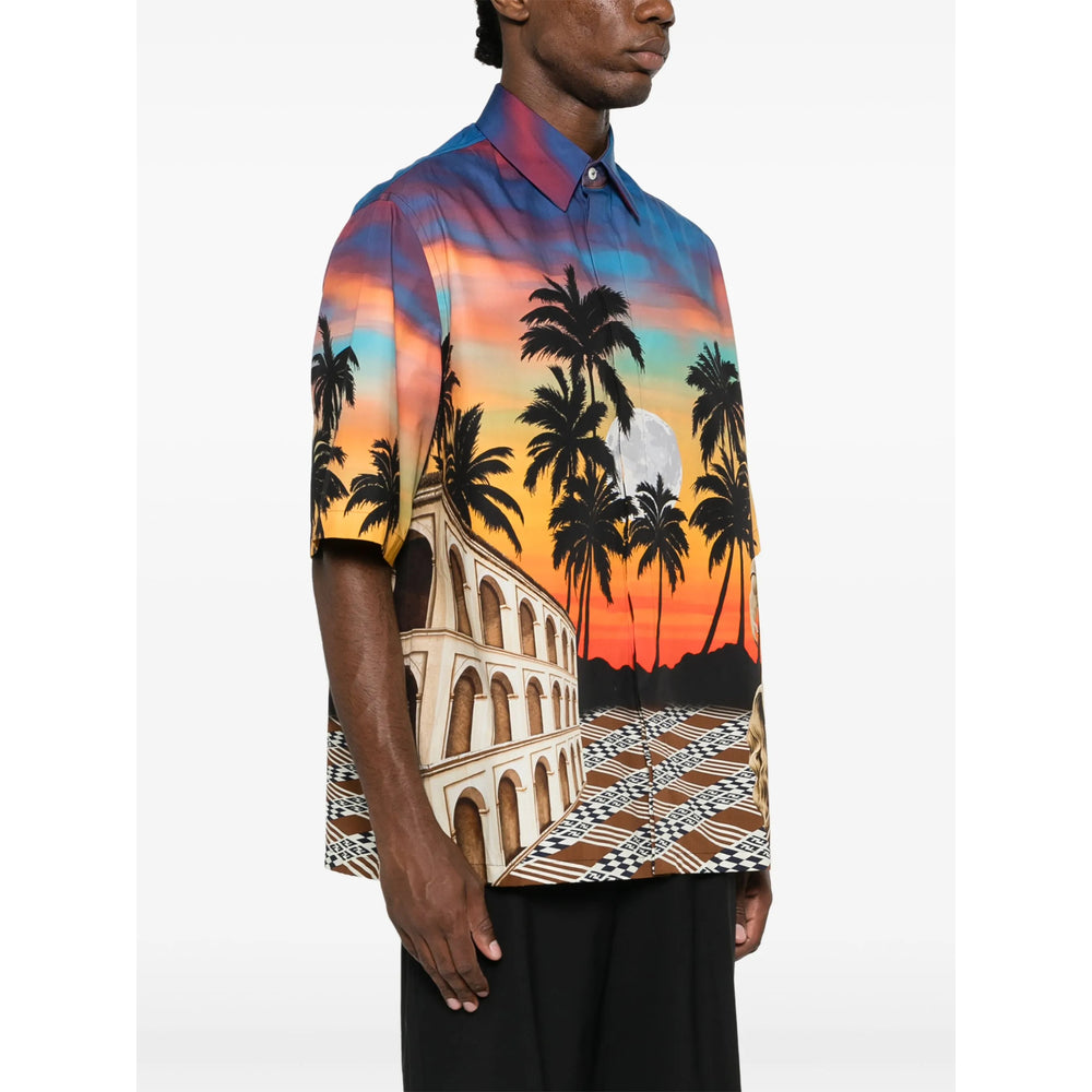 Fendi Blue Shirts Men