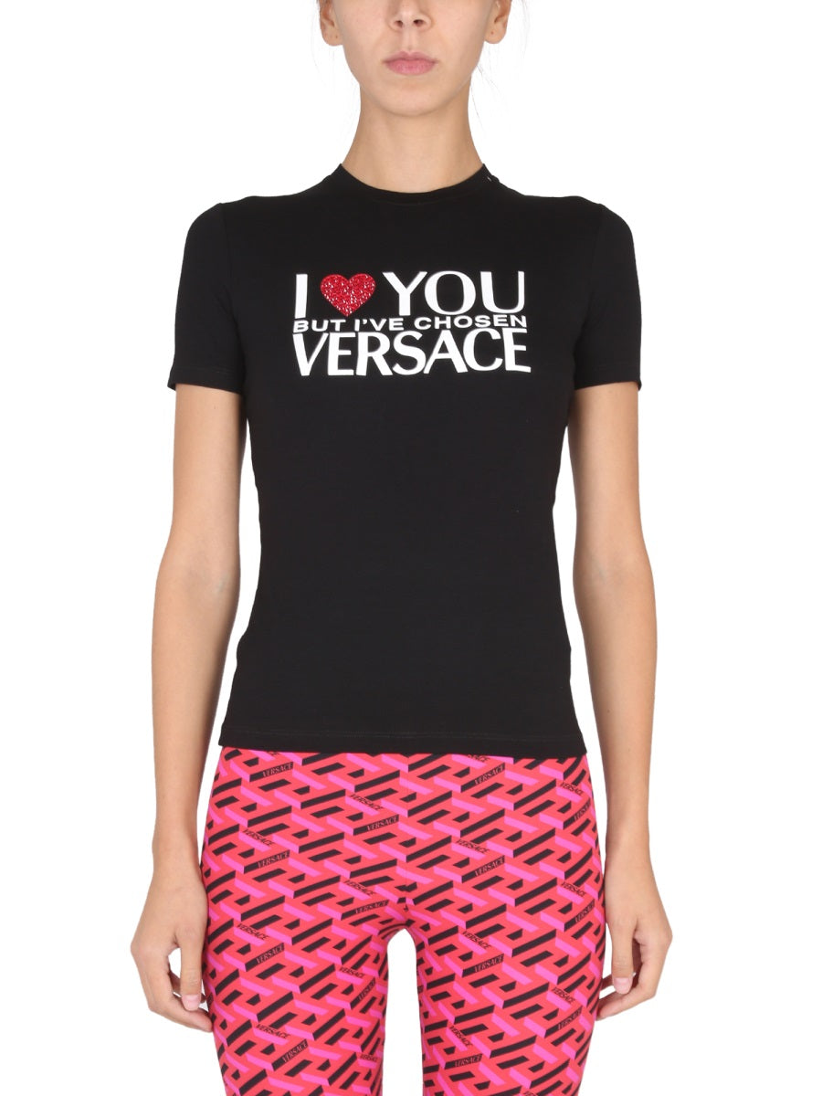 Versace Women T-Shirt "I ♡ You But..."