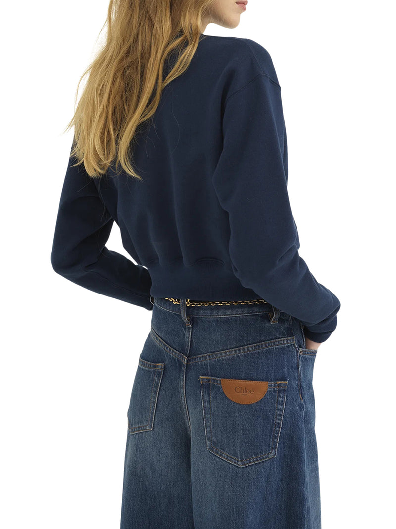 Chloe` Women High Neck Sweater With Logo