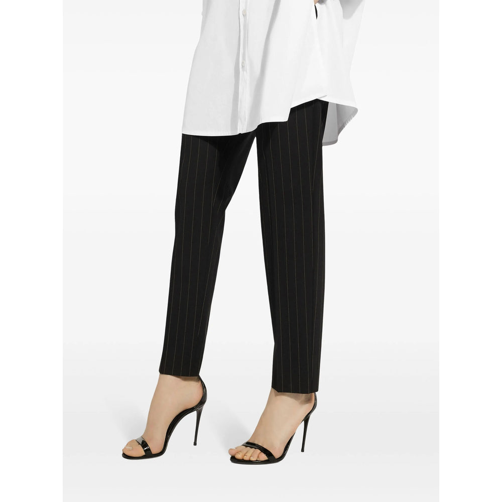 Dolce & Gabbana Black Trousers - Slim-Fit Trousers Women