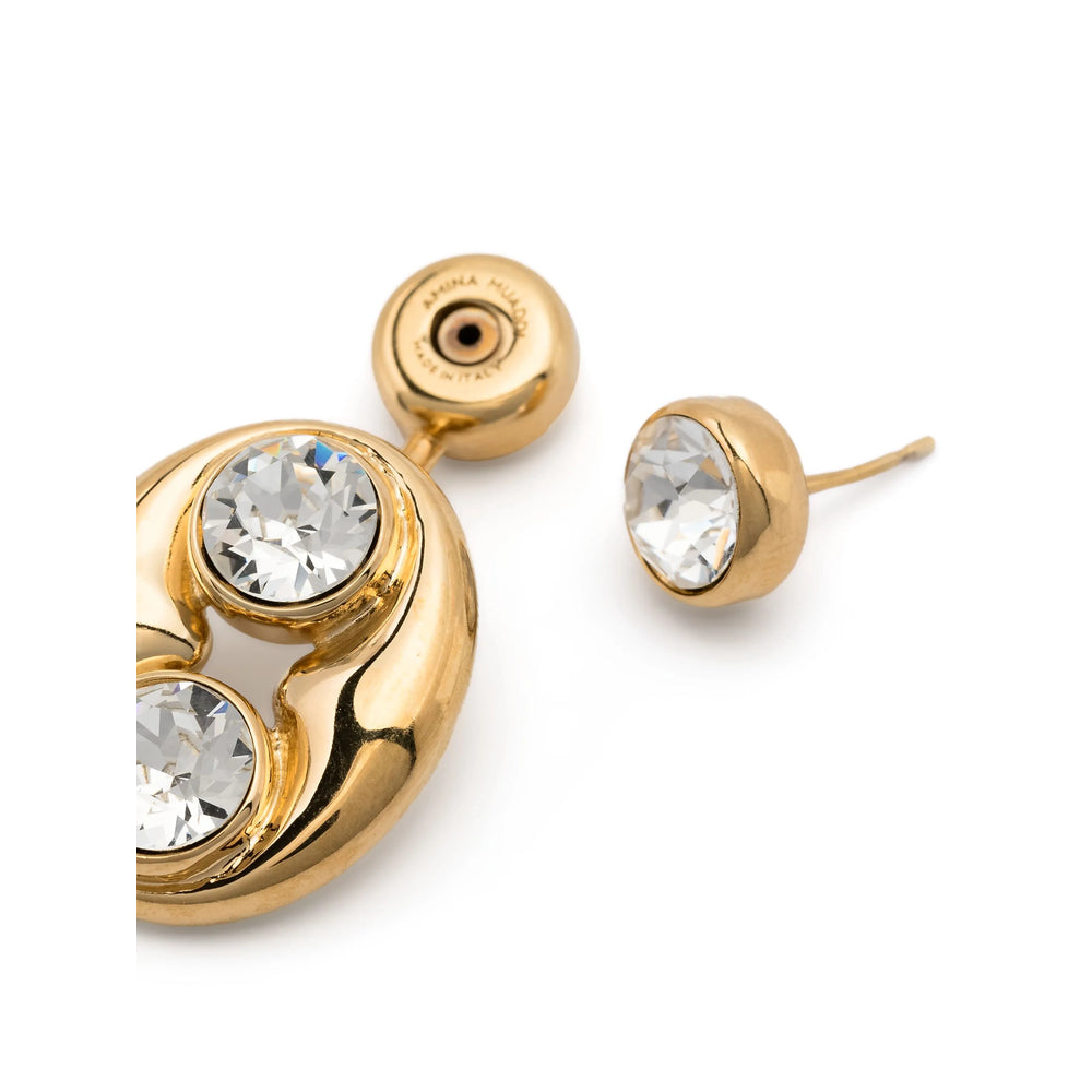 Amina Muaddi Gold Earrings Women