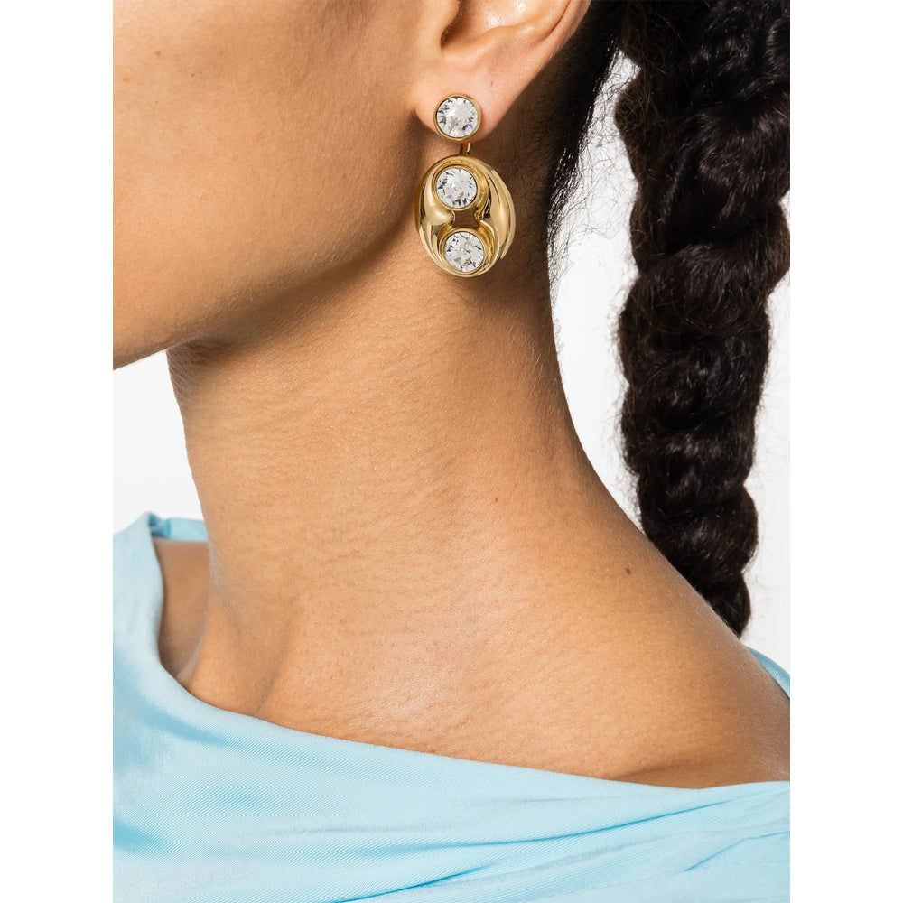 Amina Muaddi Gold Earrings Women