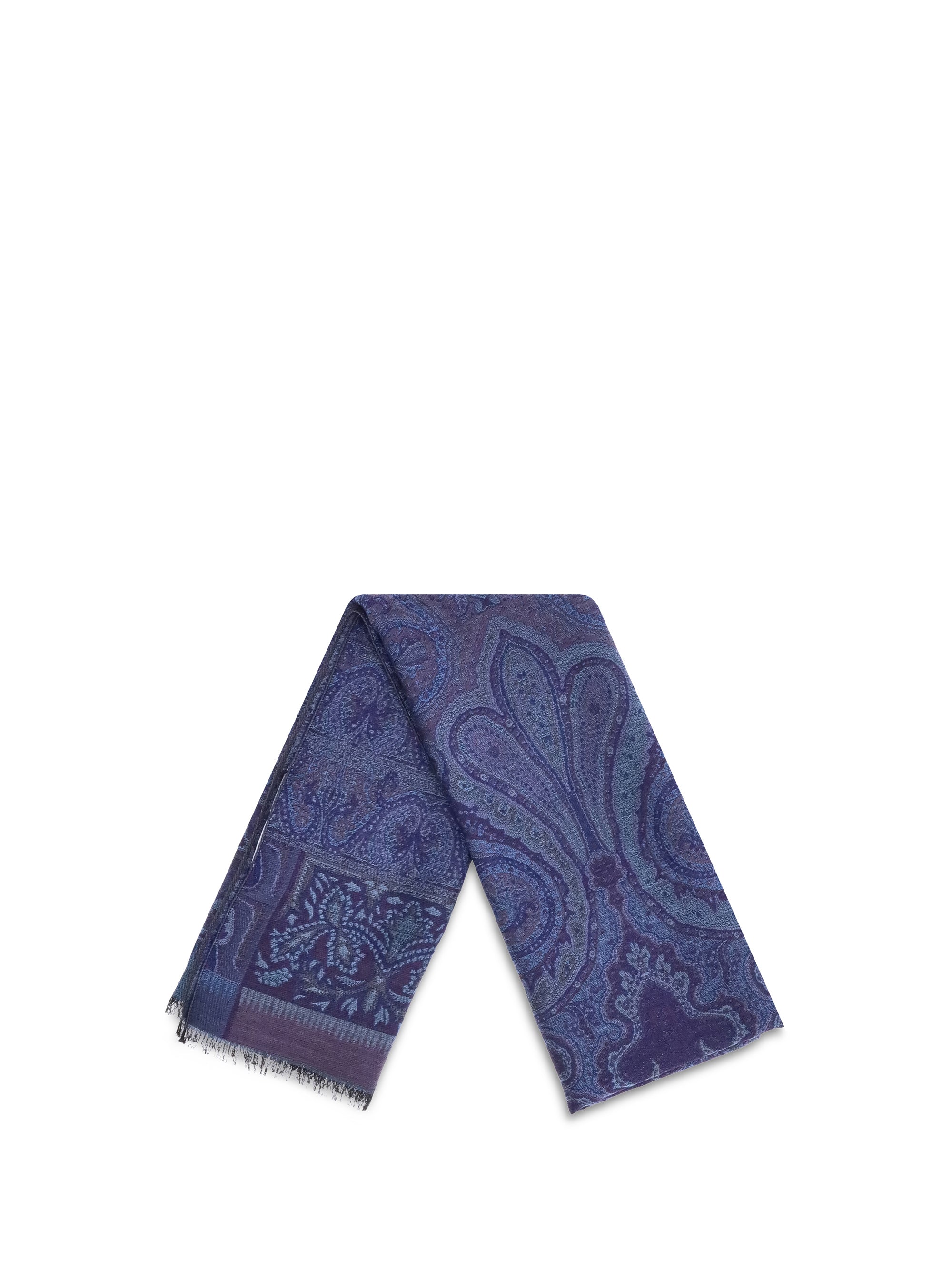 Etro Men Jacquard Wool And Silk Scarf