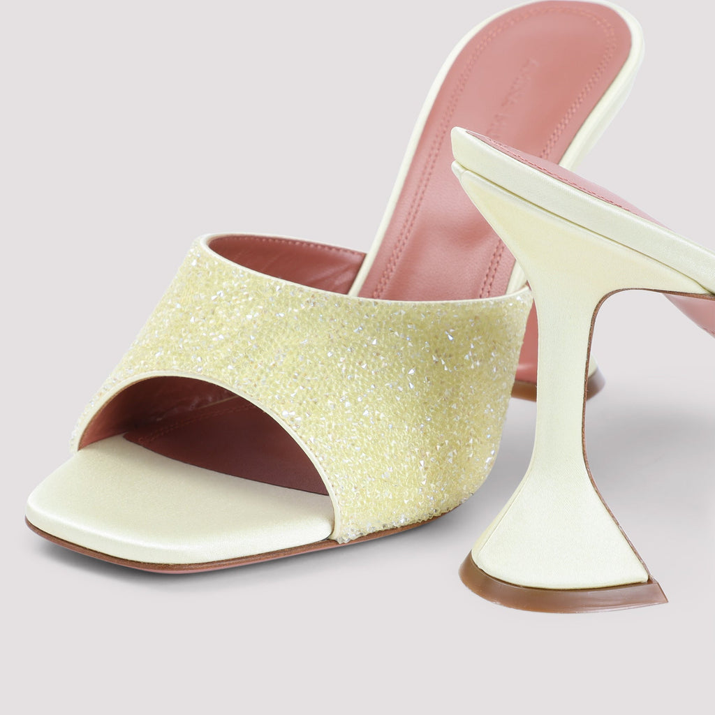 Amina Muaddi Lupita Crystal Dust 95 Sandals Women