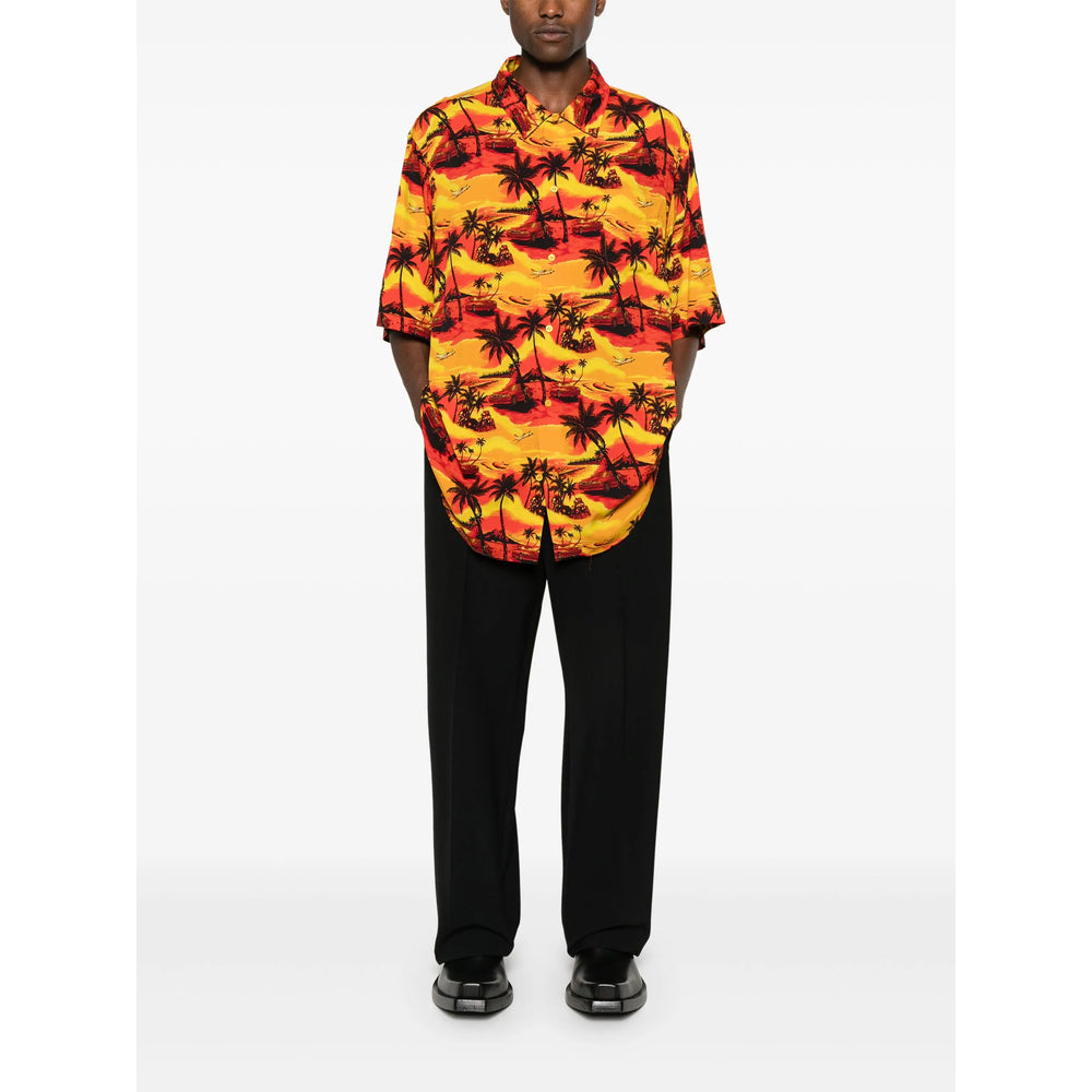 Balenciaga Orange Shirts Men