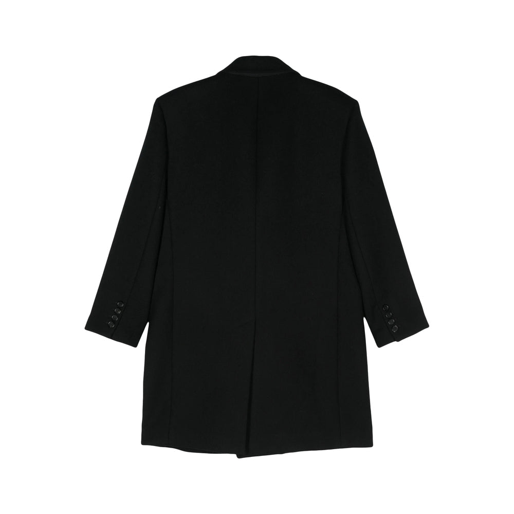 Saint Laurent Black Coats - Double Breasted Coats Men