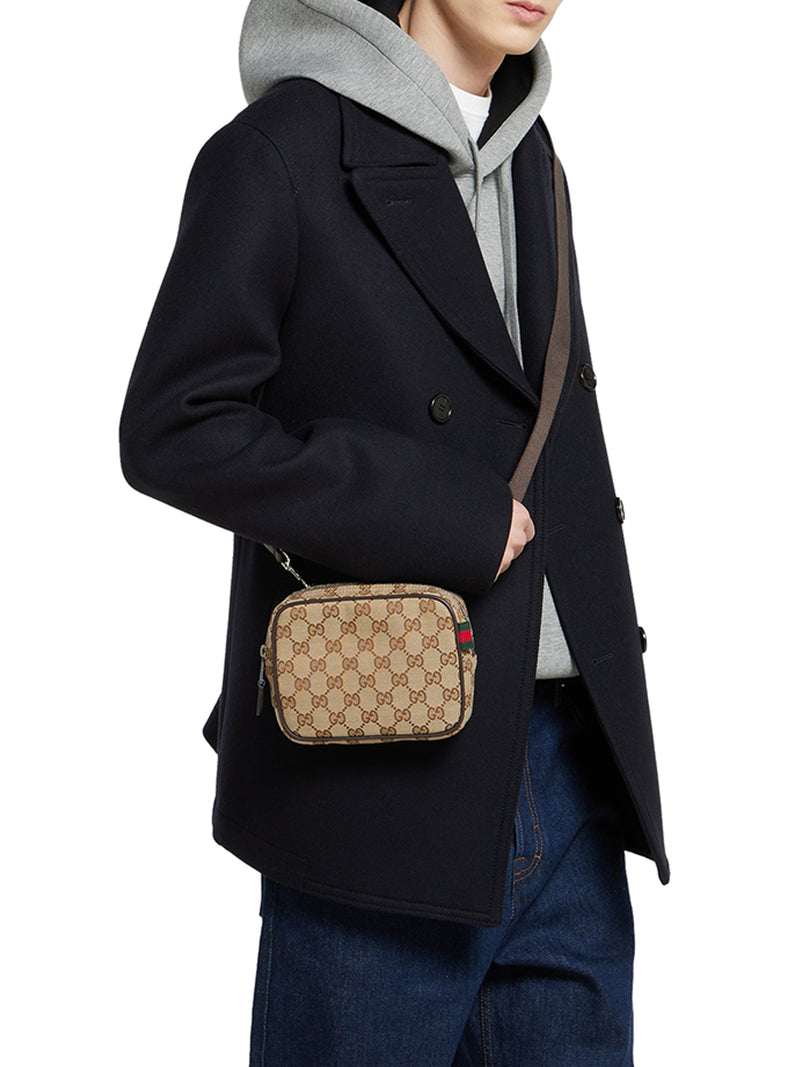 Gucci Men Mini Gg Canvas Bag