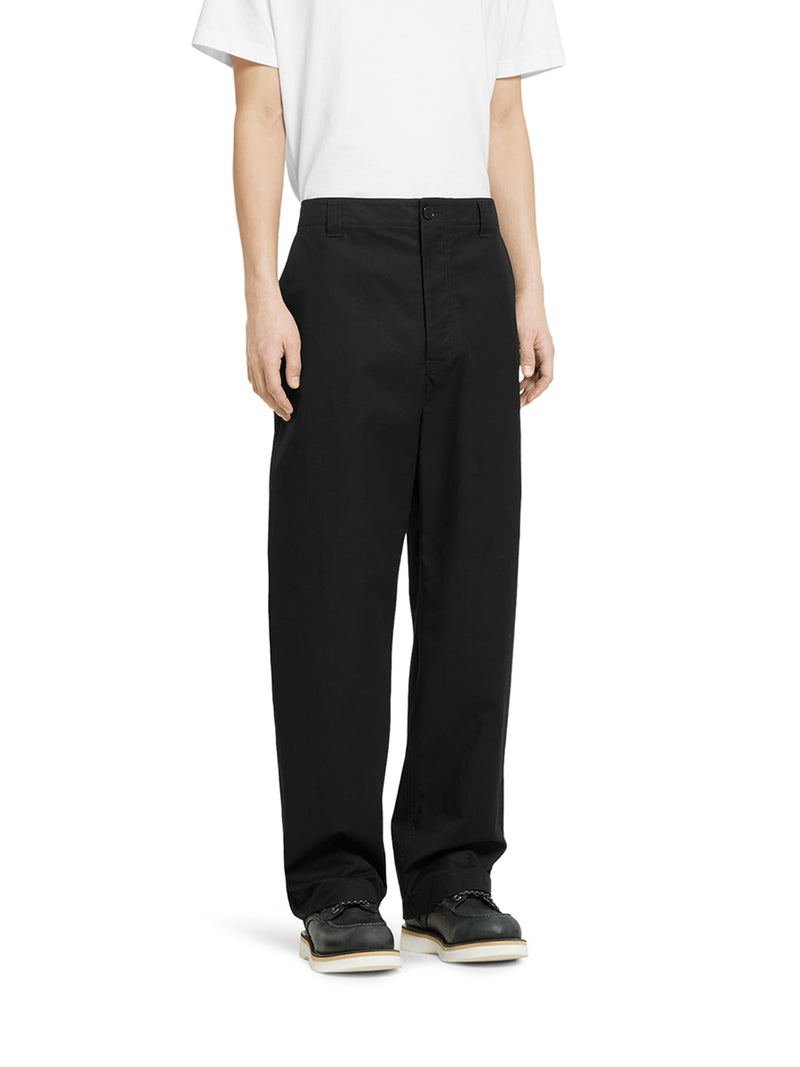 Gucci Men Cotton Twill Trousers With Web Detail