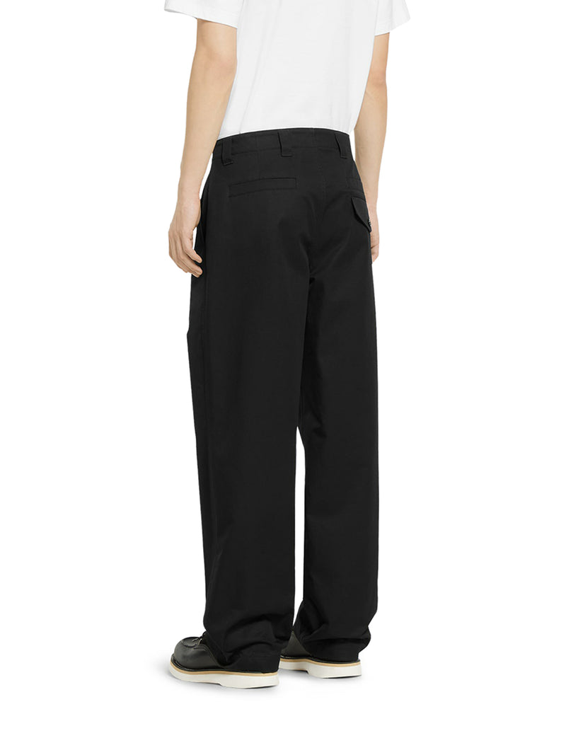 Gucci Men Cotton Twill Trousers With Web Detail