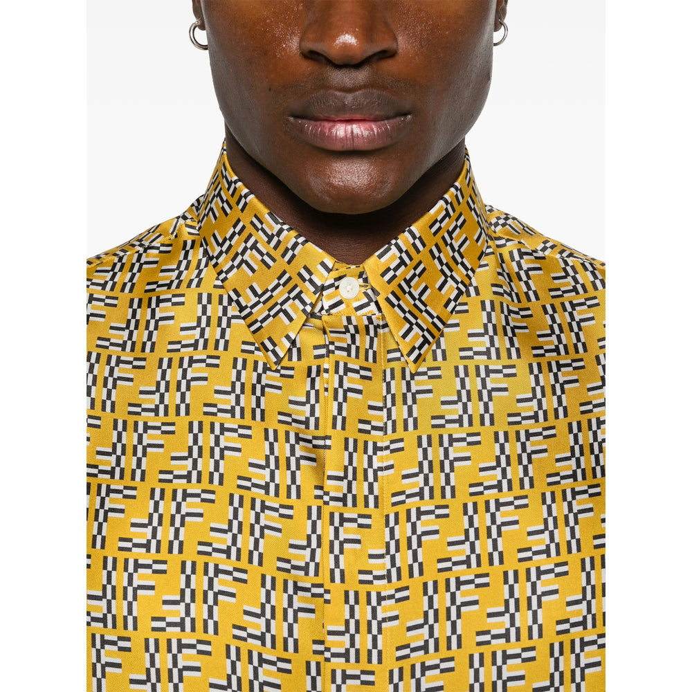 Fendi Yellow Shirts Men