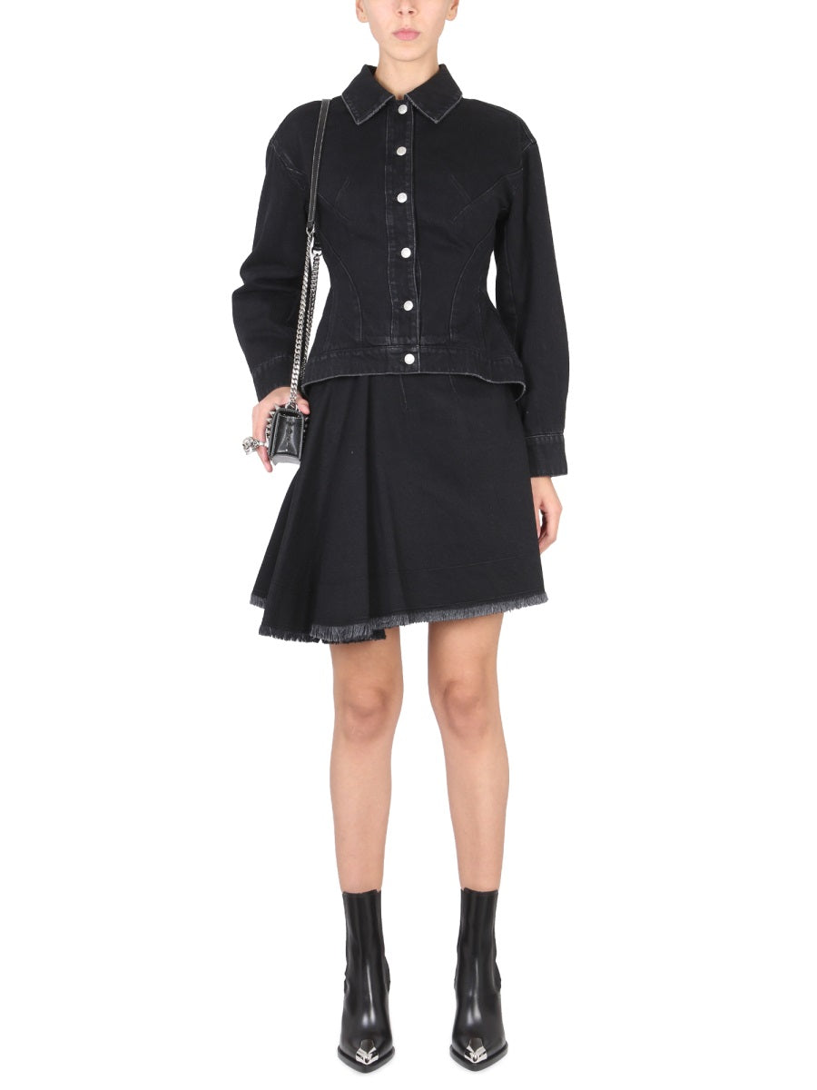 Alexander Mcqueen Women Asymmetrical Mini Skirt
