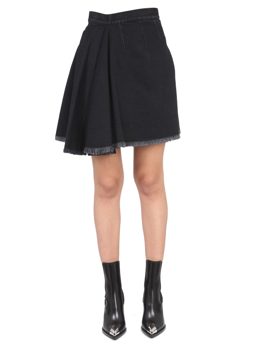 Alexander Mcqueen Women Asymmetrical Mini Skirt