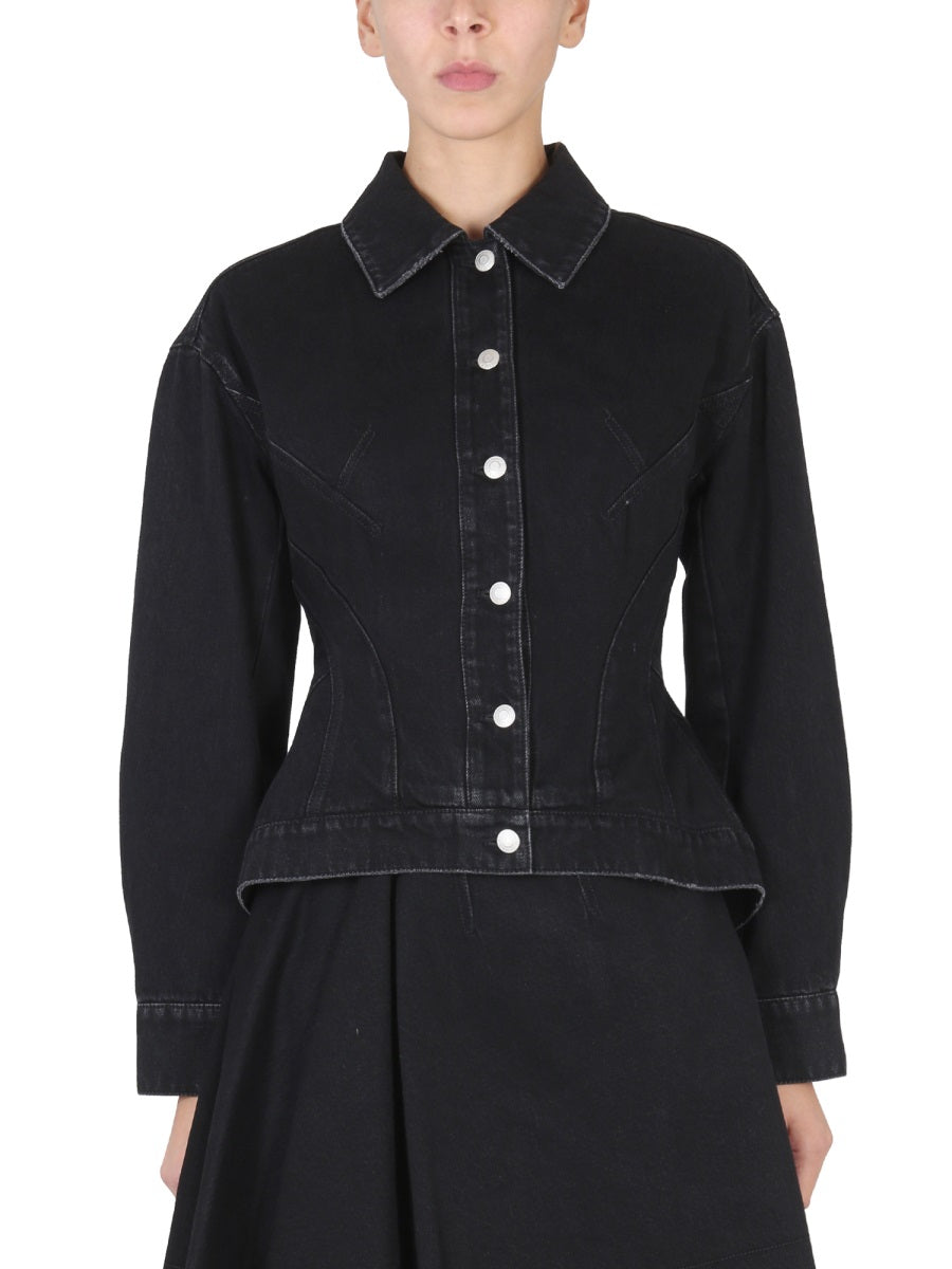 Alexander Mcqueen Women Hybrid Denim Jacket