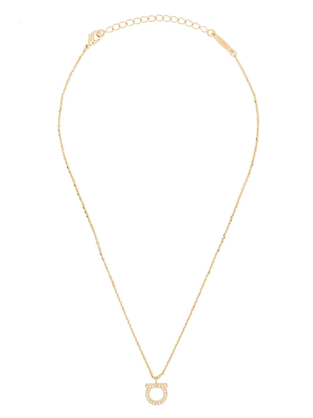 Colar Ferragamo Gancini com Cristais para Mulheres - Tamanho G