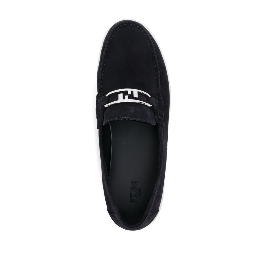 Fendi Blue Loafers Men