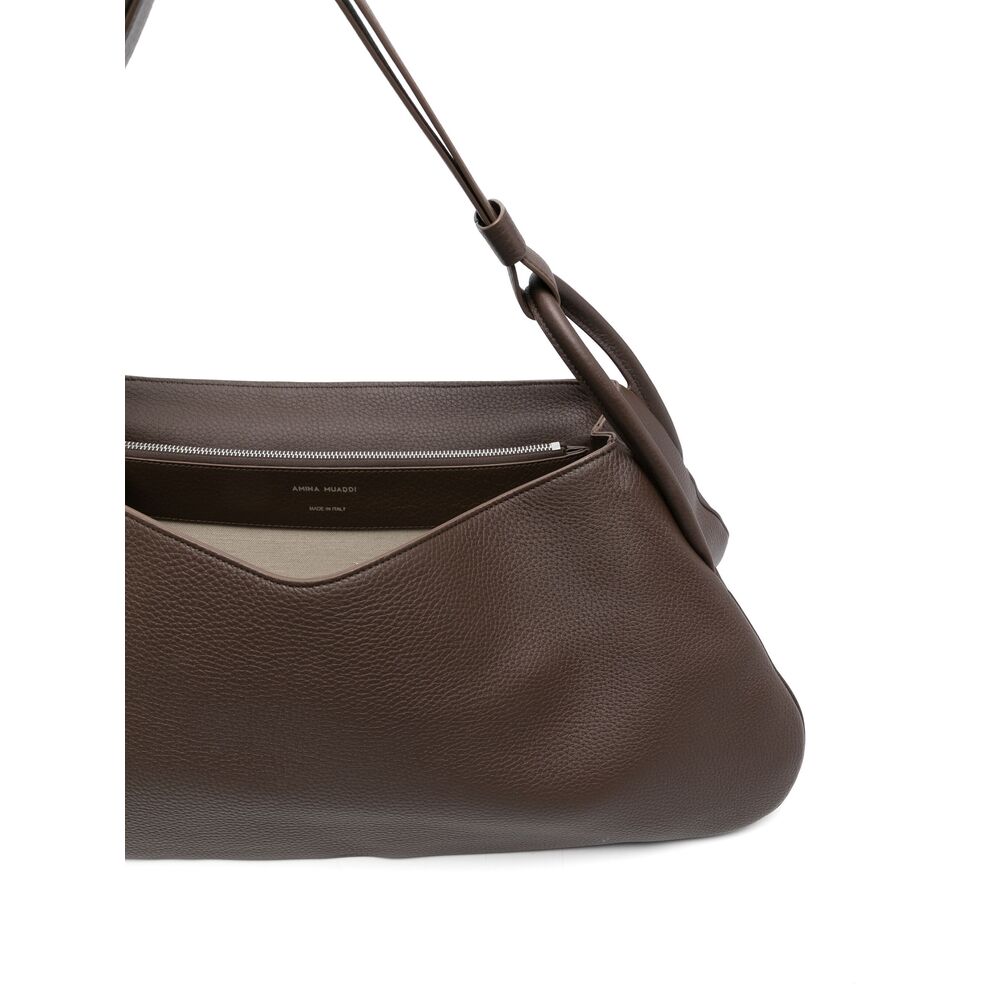 Amina Muaddi Brown Tote Bags Women