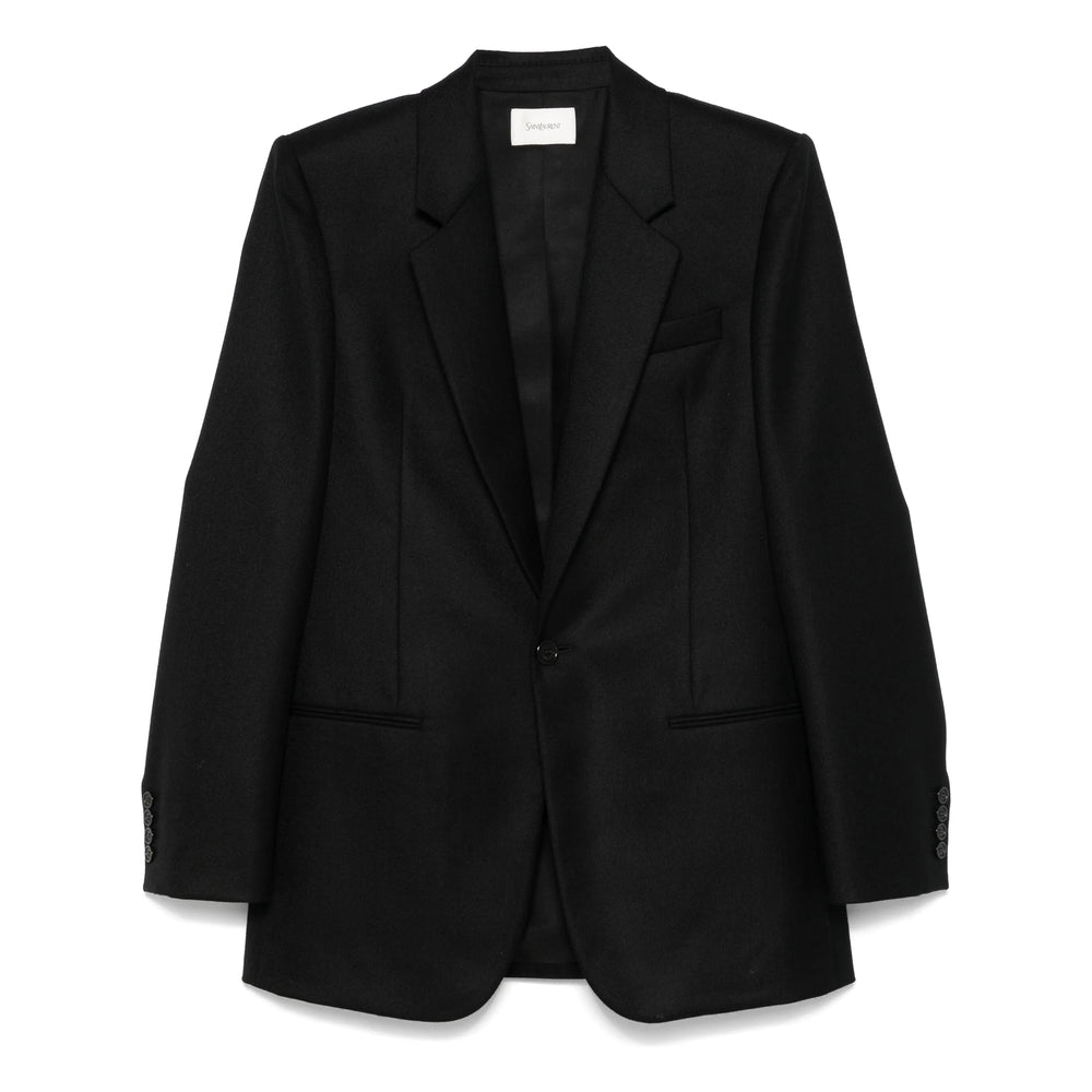 Saint Laurent Black Jackets - Blazers Men