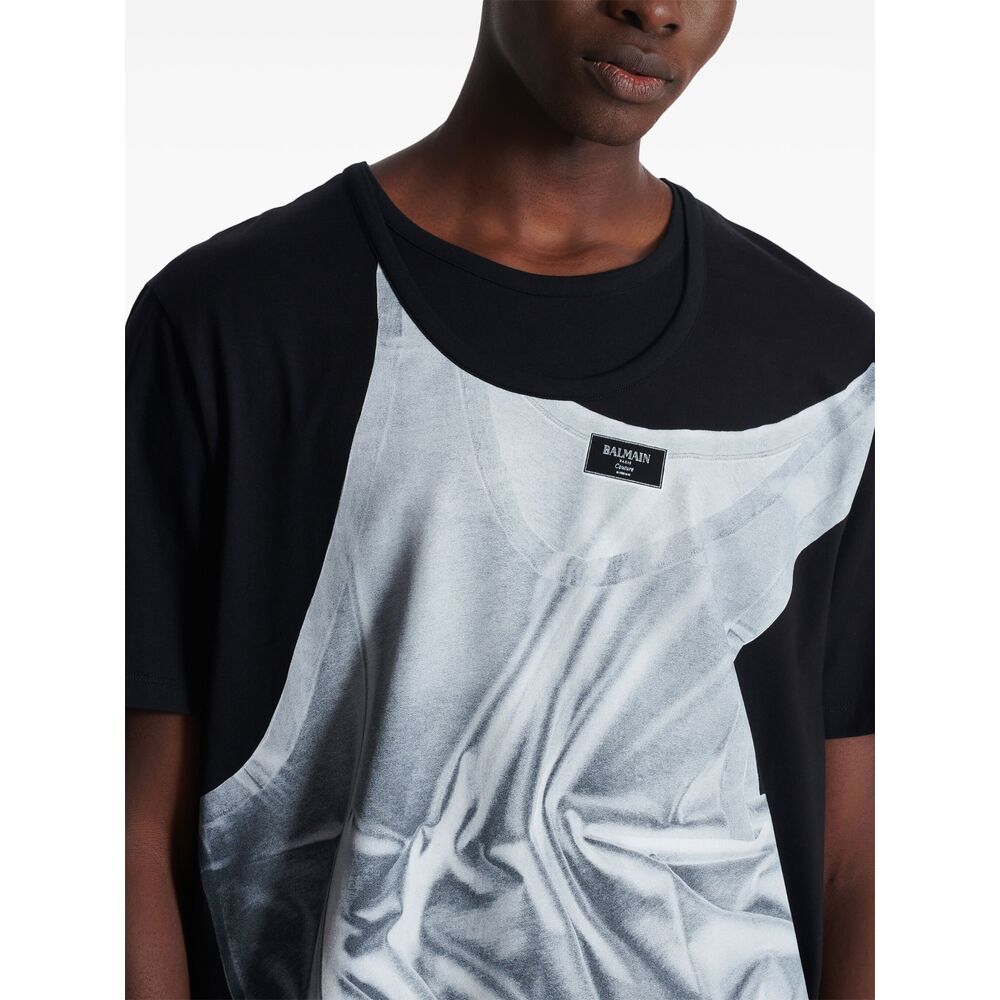 Balmain Black T-Shirts & Vests - T-Shirts Men