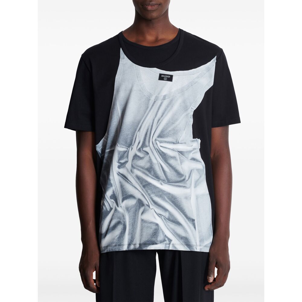 Balmain Black T-Shirts & Vests - T-Shirts Men
