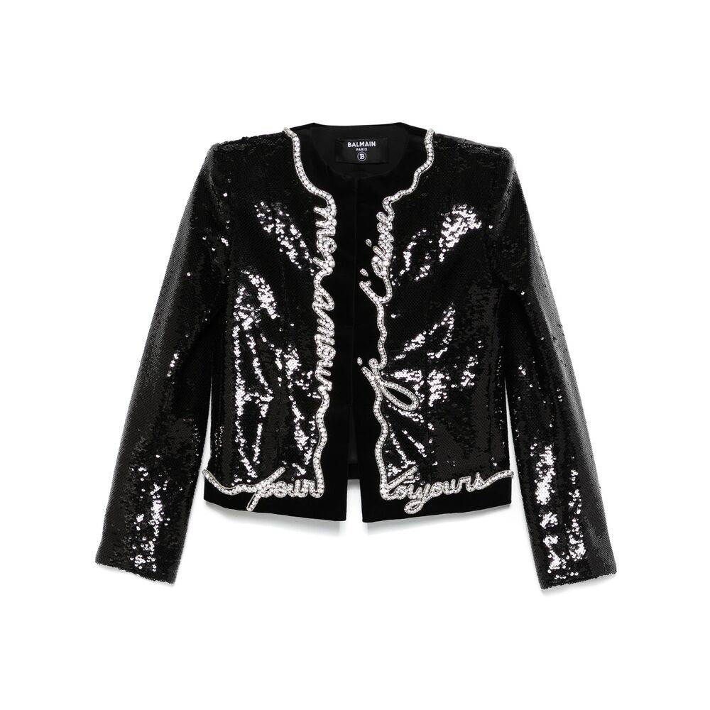 Balmain Black Jackets - Blazers Women