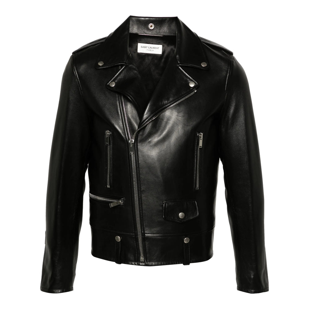 Saint Laurent Black Jackets - Biker Jackets Men