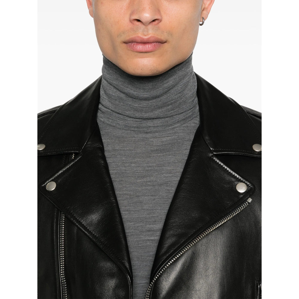 Saint Laurent Black Jackets - Biker Jackets Men
