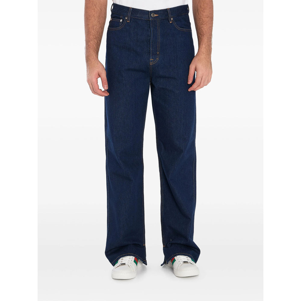 Gucci Blue Denim - Wide-Leg Jeans Men