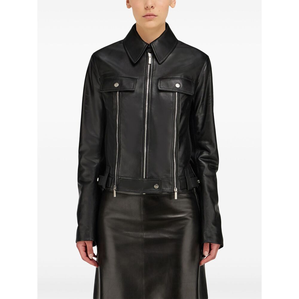 Jaquetas pretas Ferragamo - Jaquetas de motociclista femininas