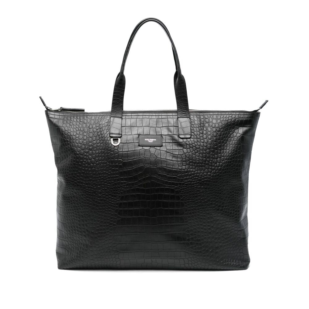 Dolce & Gabbana Black Tote Bags Men