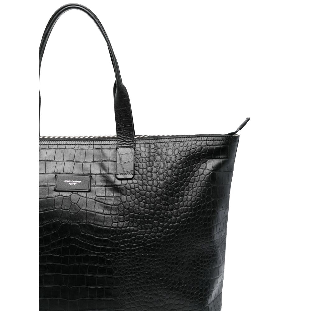 Dolce & Gabbana Black Tote Bags Men