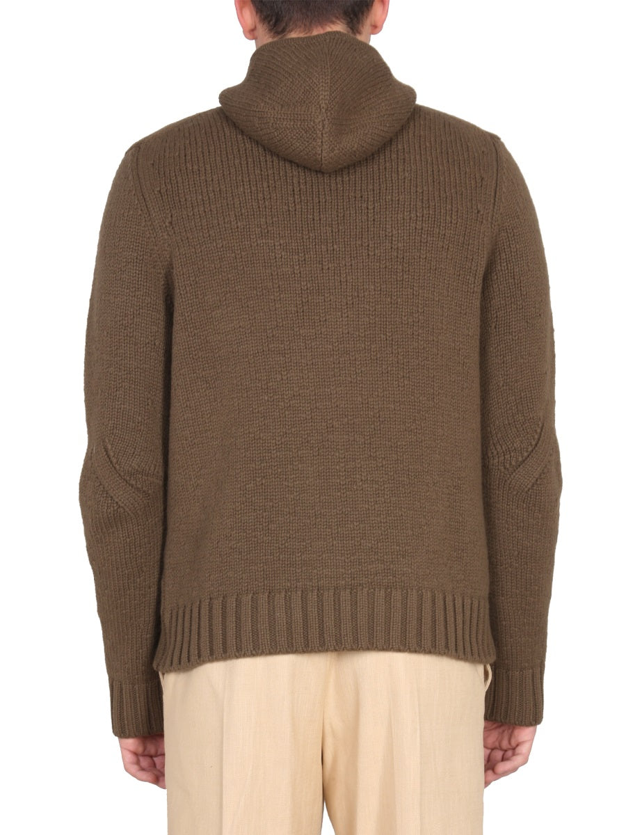 Bottega Veneta Men Textured Jersey With Hood