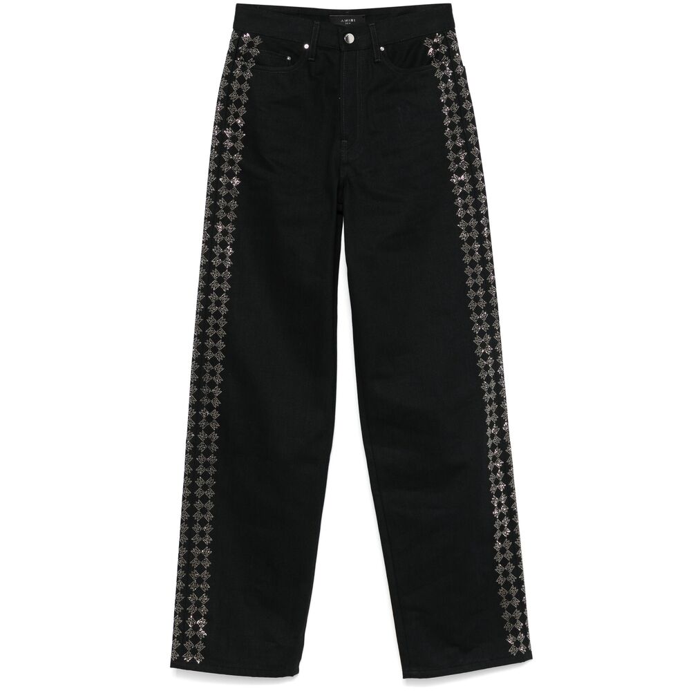 Amiri Black Denim - Straight-Leg Jeans Women