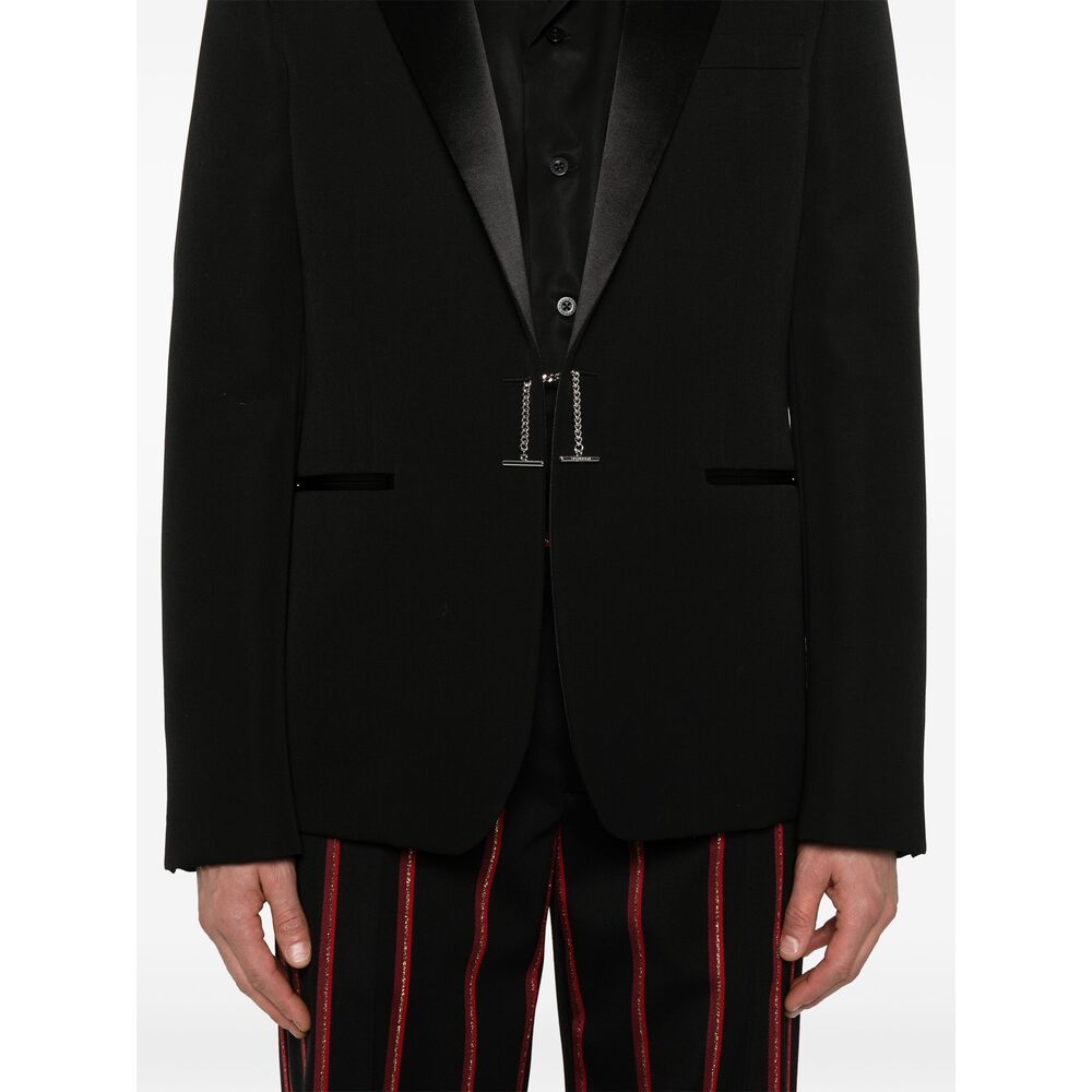 Alexander Mcqueen Black Jackets - Blazers Men