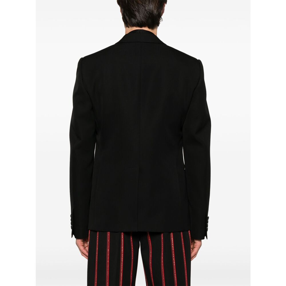 Alexander Mcqueen Black Jackets - Blazers Men