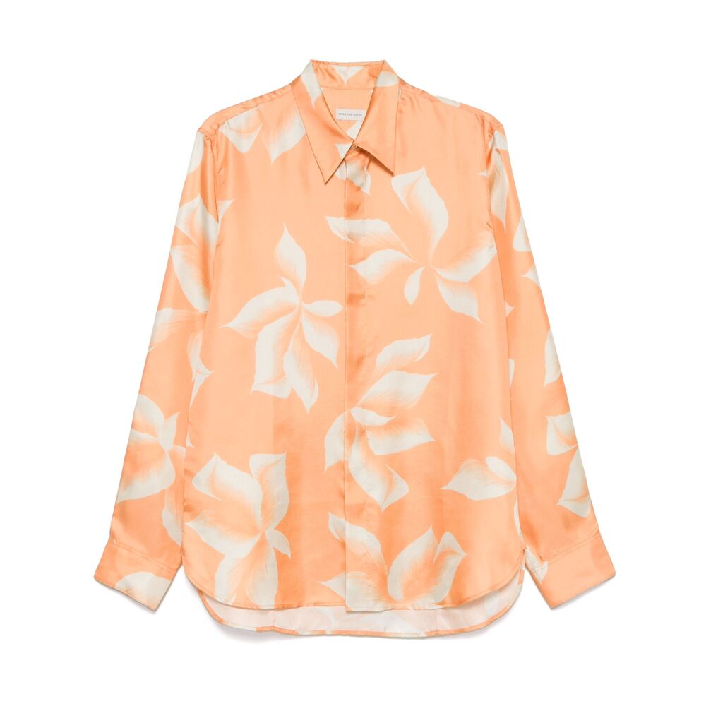 Dries Van Noten Orange Shirts Men