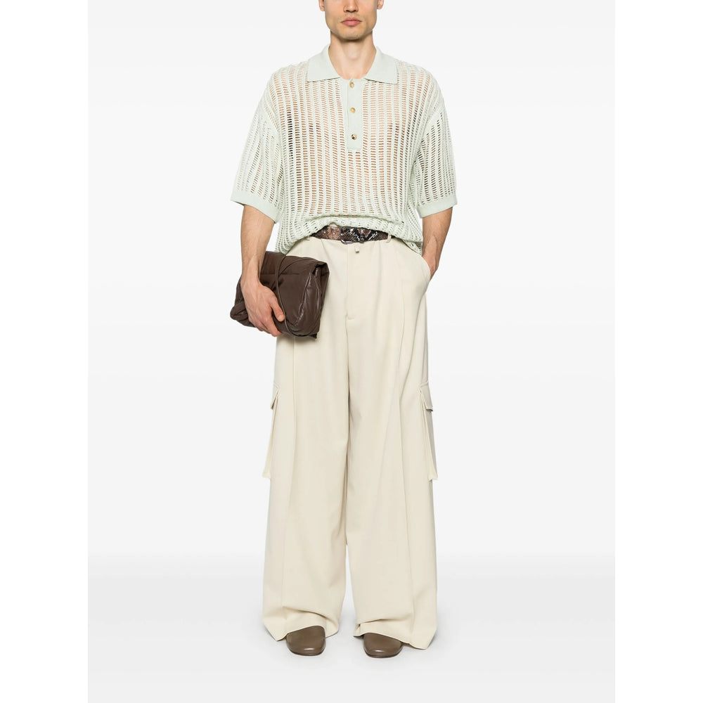 Dries Van Noten Neutrals Trousers - Wide-Leg Trousers Men