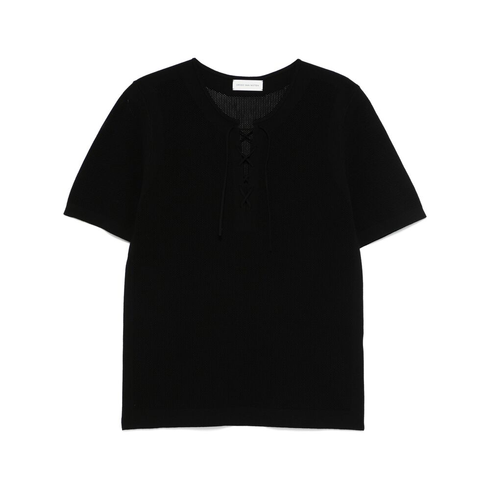 Dries Van Noten Black T-Shirts & Vests - T-Shirts Men