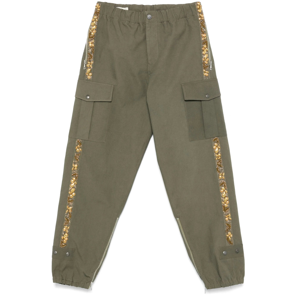Dries Van Noten Green Trousers - Tapered Trousers Men