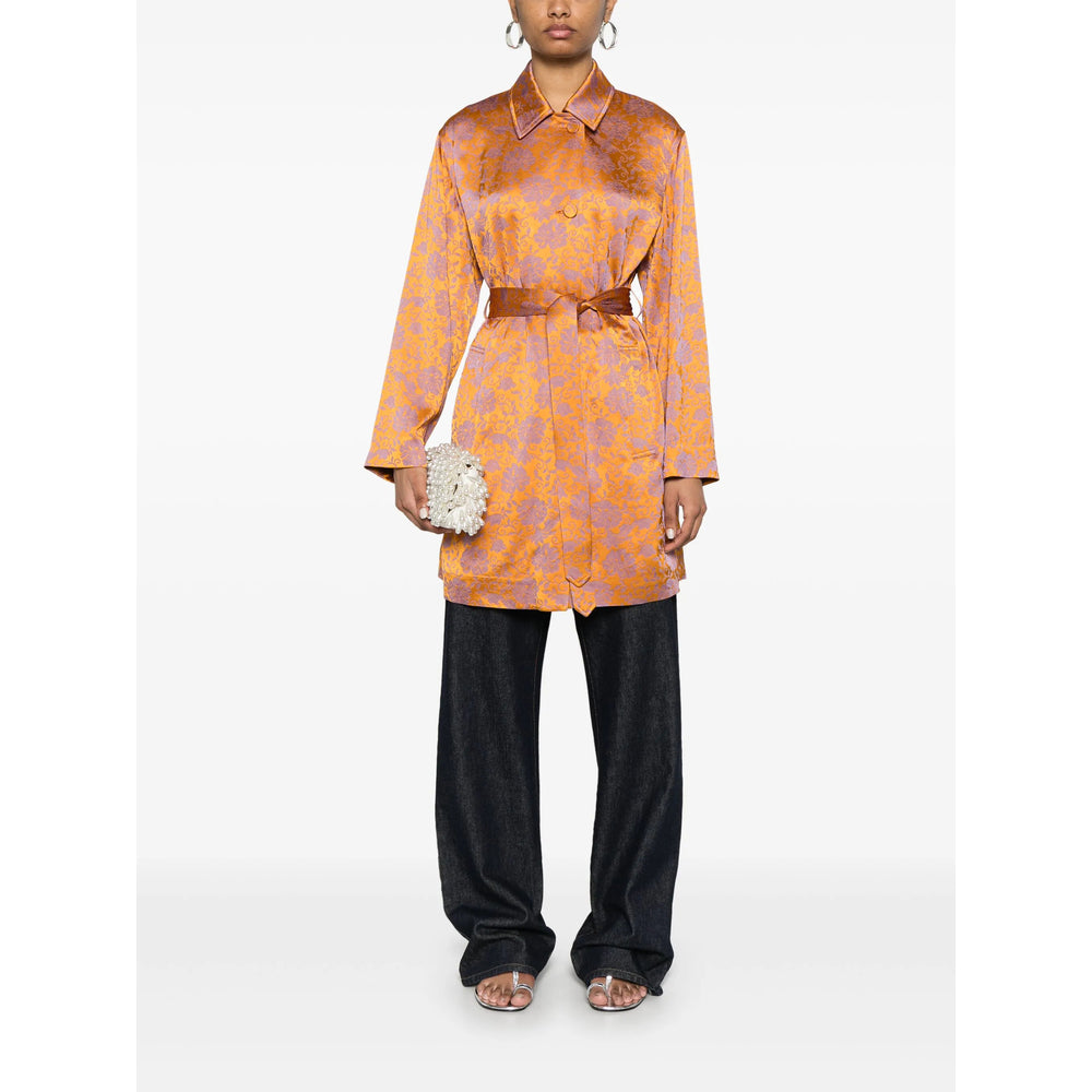 Dries Van Noten Orange Coats - Single Breasted Coats Women