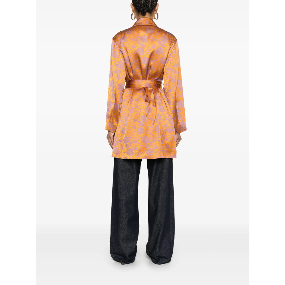 Dries Van Noten Orange Coats - Single Breasted Coats Women