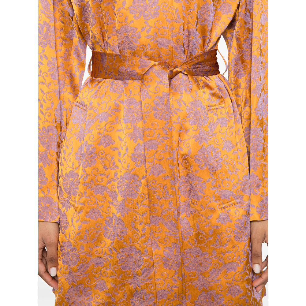 Dries Van Noten Orange Coats - Single Breasted Coats Women