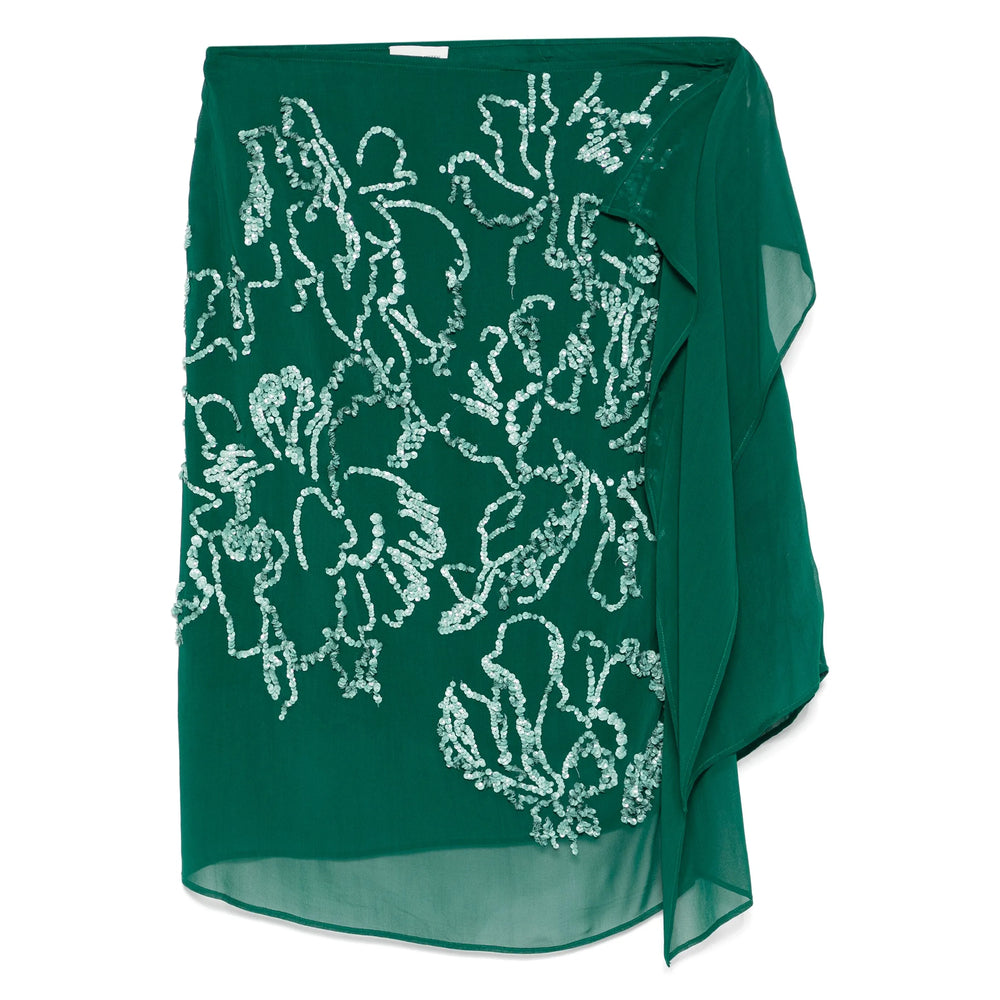 Dries Van Noten Green Skirts - Asymmetric & Draped Skirts Women