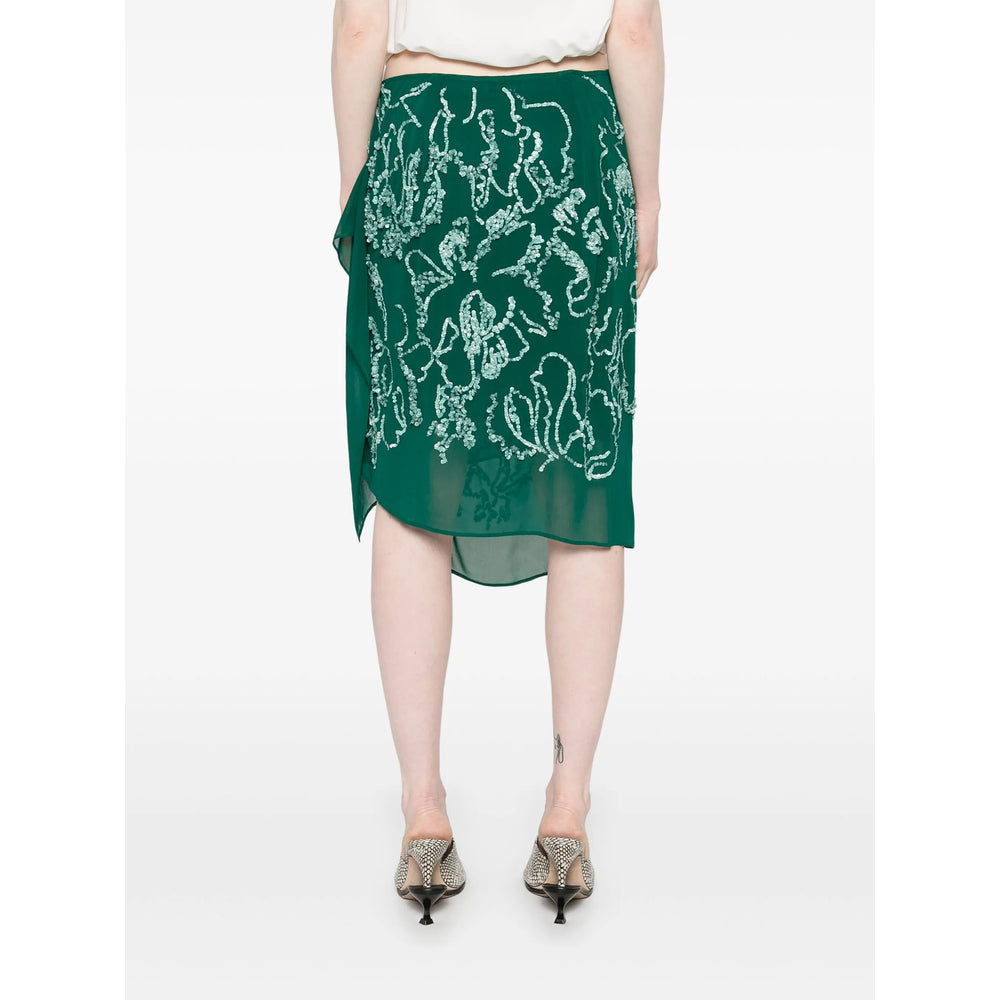 Dries Van Noten Green Skirts - Asymmetric & Draped Skirts Women