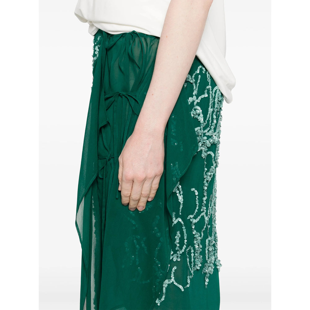 Dries Van Noten Green Skirts - Asymmetric & Draped Skirts Women
