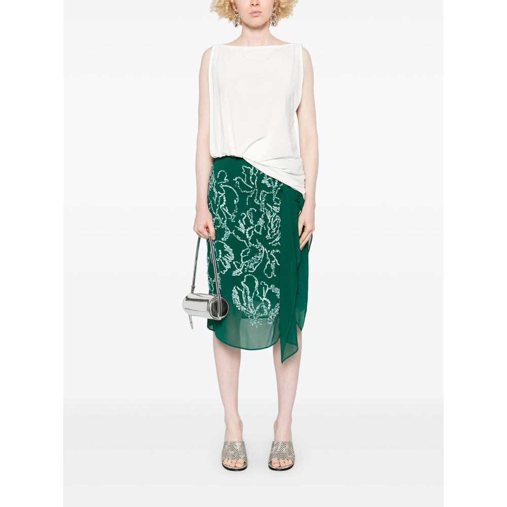 Dries Van Noten Green Skirts - Asymmetric & Draped Skirts Women