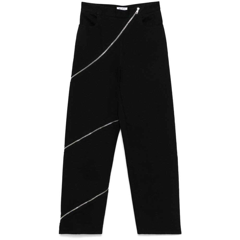 Alaïa Black Denim - Straight-Leg Jeans Women