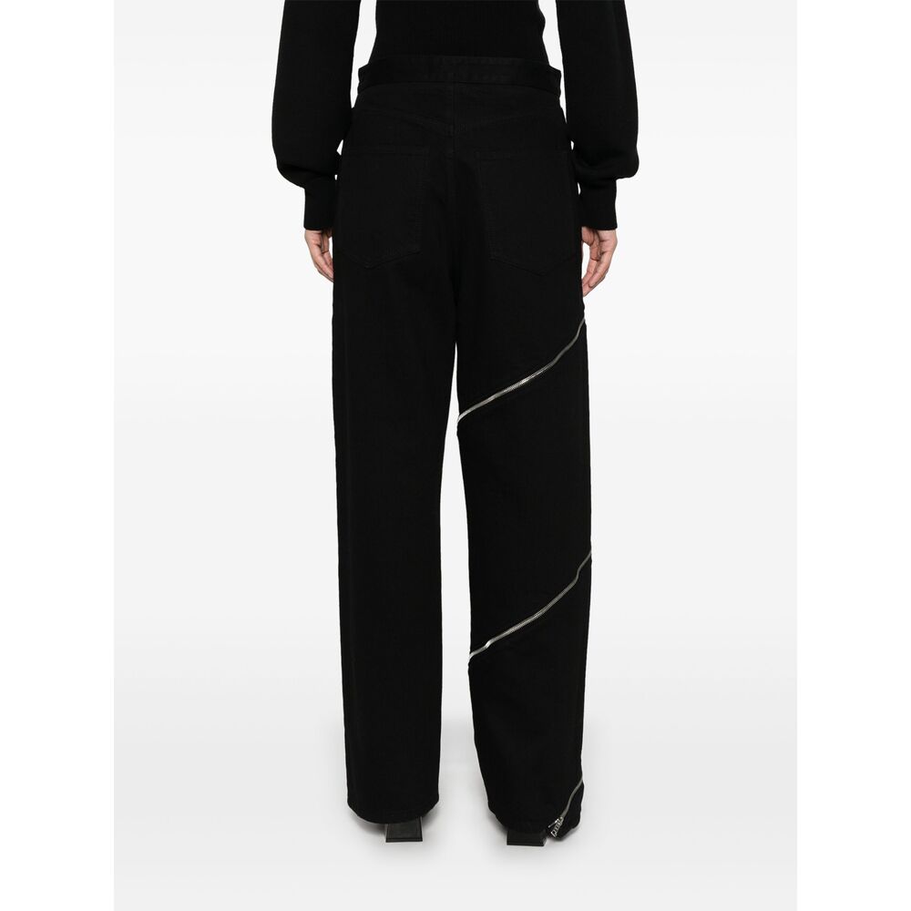 Alaïa Black Denim - Straight-Leg Jeans Women